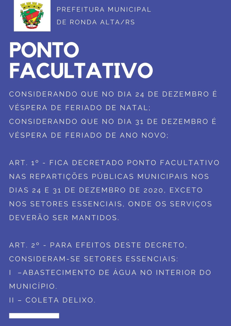 Ponto Facultativo